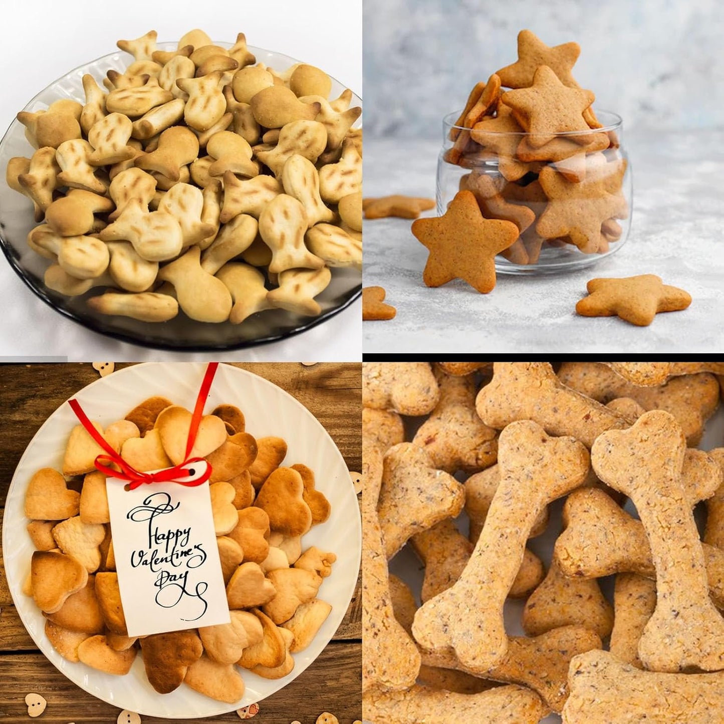 Backmatte Hundekekse, Silikon Backmatte Hundeleckerli 5 Formen in 1 Backunterlage Backform für DIY Hundekekse und Leckerlis (130 Gitter, Halbkugel Fische Knochen Stern Herzform)