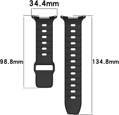 FTRONGRT Armband Kompatibel mit Samsung Galaxy Watch Ultra 2025/2024, Weiches TPU-Silikon, Bequem Ersatz Uhrenarmband.