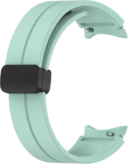 FTRONGRT Armband Kompatibel mit Samsung Galaxy Watch 7/Watch FE, TPU-Silikon, Weich und Bequem, Ersatz Uhrenarmband Kompatibel mit Samsung Galaxy Watch 7/Watch FE.Schwarze Schnalle Blaugrünes Grün