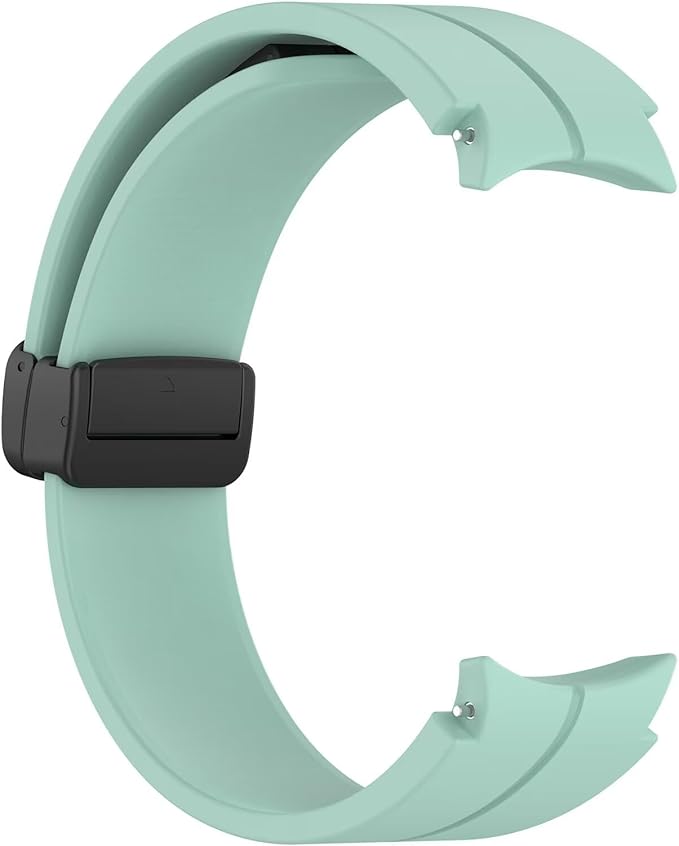 FTRONGRT Armband Kompatibel mit Samsung Galaxy Watch 7/Watch FE, TPU-Silikon, Weich und Bequem, Ersatz Uhrenarmband Kompatibel mit Samsung Galaxy Watch 7/Watch FE.Schwarze Schnalle Blaugrünes Grün