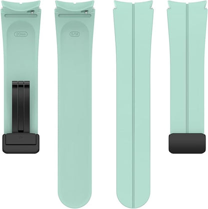 FTRONGRT Armband Kompatibel mit Samsung Galaxy Watch 7/Watch FE, TPU-Silikon, Weich und Bequem, Ersatz Uhrenarmband Kompatibel mit Samsung Galaxy Watch 7/Watch FE.Schwarze Schnalle Blaugrünes Grün