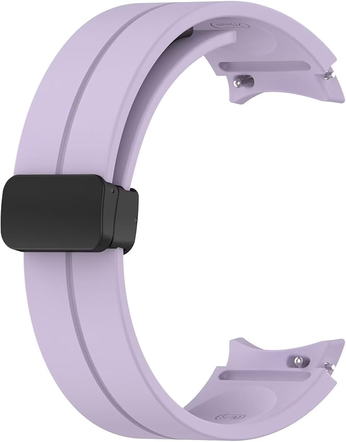 FTRONGRT Armband Kompatibel mit Samsung Galaxy Watch 7/Watch FE, TPU-Silikon, Weich und Bequem, Ersatz Uhrenarmband Kompatibel mit Samsung Galaxy Watch 7/Watch FE.Schwarze Schnalle Lila