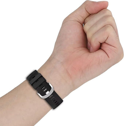 FTRONGRT 18mm Uhrenarmband Kompatibel mit Garmin Forerunner 255S Music, Weiches Silikonarmband, Ersatzarmband für Garmin Forerunner 255S Music.Tiefseeblau