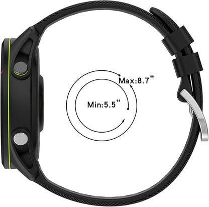 FTRONGRT 18mm Uhrenarmband Kompatibel mit Garmin Forerunner 255S Music, Weiches Silikonarmband, Ersatzarmband für Garmin Forerunner 255S Music.Tiefseeblau