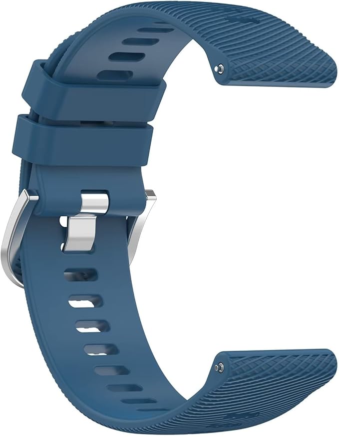 FTRONGRT 18mm Uhrenarmband Kompatibel mit Garmin Forerunner 255S Music, Weiches Silikonarmband, Ersatzarmband für Garmin Forerunner 255S Music.Tiefseeblau