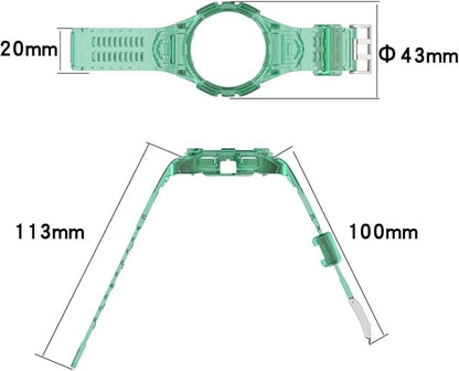 FTRONGRT Armband Kompatibel mit Samsung Galaxy Watch FE 40mm, Weiche Schutzhülle und Tragegurt integriert, Rundum-Schutz, Anti-Rutsch Ersatz-Uhrenarmband Kompatibel.Transparentes Rosa