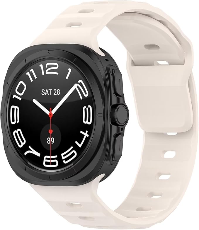 FTRONGRT Armband Kompatibel mit Samsung Galaxy Watch Ultra 2025/2024, Weiches TPU-Silikon, Bequem Ersatz Uhrenarmband.