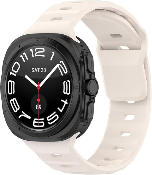 FTRONGRT Armband Kompatibel mit Samsung Galaxy Watch Ultra 2025/2024, Weiches TPU-Silikon, Bequem Ersatz Uhrenarmband.