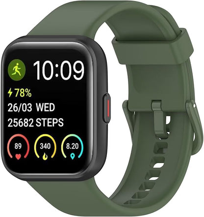 FTRONGRT Armband Kompatibel mit SKG V7 Pro/SKG V7, TPU-Silikon, Weich und Bequem, Ersatz Uhrenarmband Kompatibel mit SKG V7 Pro/SKG V7.Dunkelgrün