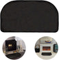 NQEUEPN Kaminmatte, 122x61cm Halbrund Feuerbeständiger Bodenbelags Schutz Hitzebeständige Untergrillmatte für Holzofen im Innen- und Außenbereich (Schwarz)