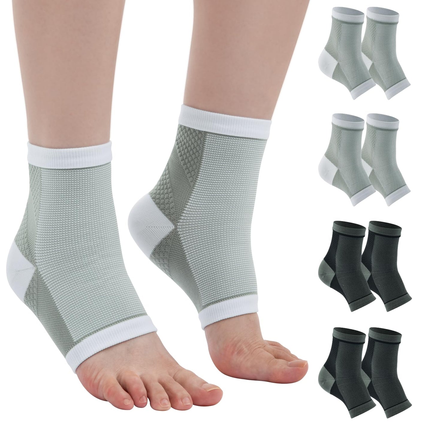 Sprunggelenkbandage Kompressionssocken Damen Herren 20~25mmHg Achillessehne Bandage Orthopädische Knöchelbandage Fußbandage für Plantarfasziitis Arthritis Neuropathie Fersensporn