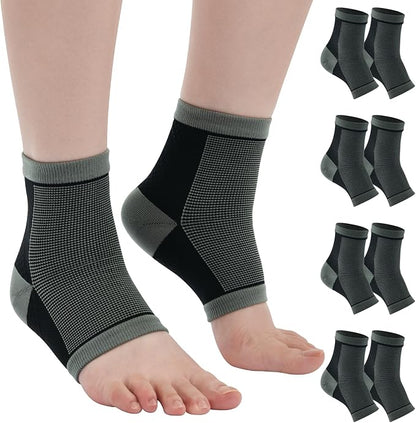 Billig4uk Knöchelversteigerung Tipp AKLE 4 Paare eignen sich für Sehnenentsehnen-Achilles mit Plantarfasziitis und Schmerzen aufgrund einer Verstauchung (schwarz, 47-51)