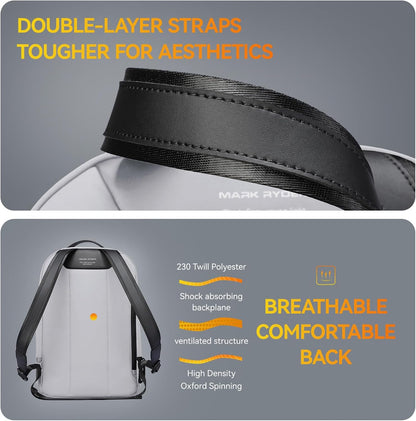 MARK RYDEN Rucksack Herren & Damen Backpack, Rucksack mit laptopfach, YKK-Reißverschluss Wasserdichter Unisex Daypack Schulrucksack, für Freizeit Schule Job (Grün)