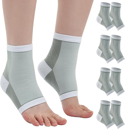 Billig4uk Knöchelversteigerung Tipp AKLE 4 Paare eignen sich für Sehnenentsehnen-Achilles mit Plantarfasziitis und Schmerzen aufgrund einer Verstauchung (weiß, 43-46)