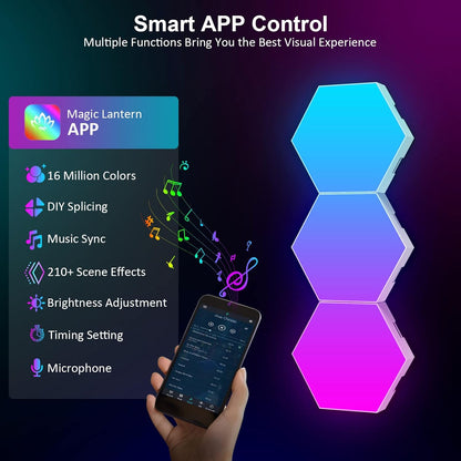 Kimimara Hexagonal Wall Wall Lights - 3 Stcs LED -Paneel