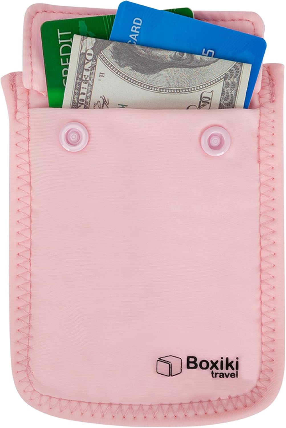 Boxiki Reise geheimes Reisebrieftasche für Frauen Reggio Emilia - versteckte Tasche für Pass, Geld und Werte - geeignet für alle BHs von Bra - Pink