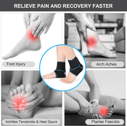 ACWOO Sprunggelenkbandage, 2 Stück Einstellbar Bandage Fußgelenk, Sport Schützen Fußgelenkbandage Sprunggelenk, Hochelastisch Knöchelstütze für Fußball Laufen Radfahren, Rechte und Linke Bandage