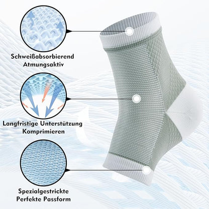 Billig4uk Knöchelversteigerung Tipp AKLE 4 Paare eignen sich für Sehnenentsehnen-Achilles mit Plantarfasziitis und Schmerzen aufgrund einer Verstauchung (weiß, 43-46)