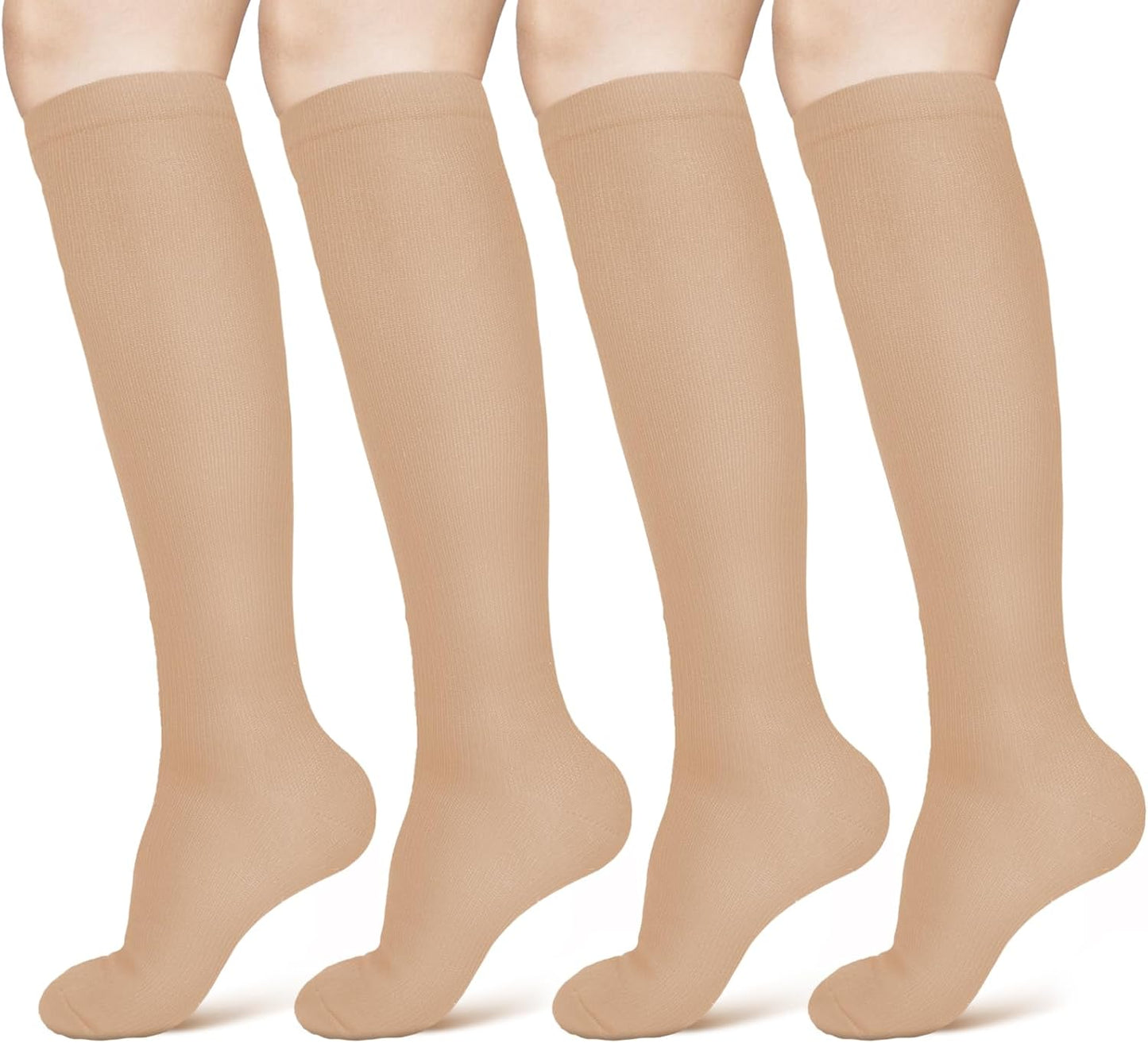 ACWOO Kompressionsstrümpfe Bunt für Damen Herren, 3 Paar Stützstrümpfe Medizinisch Kompressionssocken mit 15-20 Mmhg Bunt Thrombosestrümpfe, Compression Socks für Laufen, Sport, Flug, Radsport