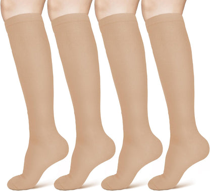 ACWOO Kompressionsstrümpfe Bunt für Damen Herren, 3 Paar Stützstrümpfe Medizinisch Kompressionssocken mit 15-20 Mmhg Bunt Thrombosestrümpfe, Compression Socks für Laufen, Sport, Flug, Radsport