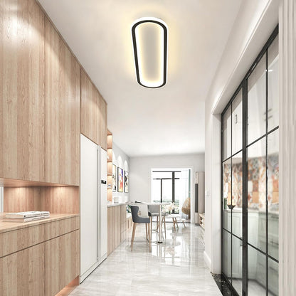 Toolight Rechteckige LED -Deckenleuchte 60 cm, 52W 5850 lm Deckenlampe in natürlicher weißer Acryl 4500K, Ultra -Thin -LED -CM für das Wohnzimmer im Küchenschlafzimmer, Schwarz, Schwarz