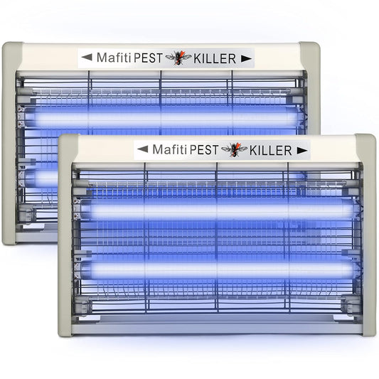 mafiti Elektrischer Insektenvernichter, moskito Killer Fliegenfalle-Elektrisch Innenmosquito Zapper 20W mit UV-Licht, Elektrische-Mückenfalle Für Küche, Haus, Hof (Grau)