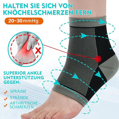 Billig4uk Knöchelversteigerung Tipp AKLE 4 Paare eignen sich für Sehnenentsehnen-Achilles mit Plantarfasziitis und Schmerzen aufgrund einer Verstauchung (schwarz, 47-51)