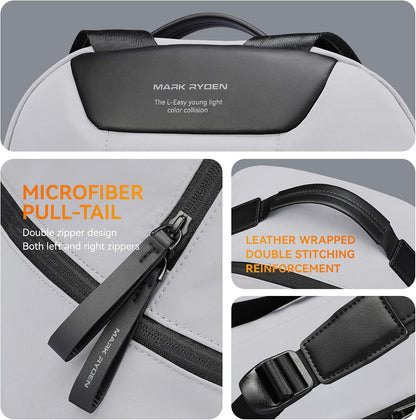 MARK RYDEN Rucksack Herren & Damen Backpack, Rucksack mit laptopfach, YKK-Reißverschluss Wasserdichter Unisex Daypack Schulrucksack, für Freizeit Schule Job (Grün)